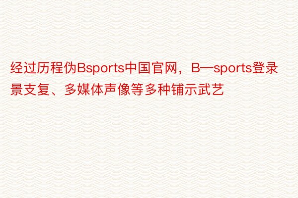 经过历程伪Bsports中国官网，B—sports登录景支复、多媒体声像等多种铺示武艺
