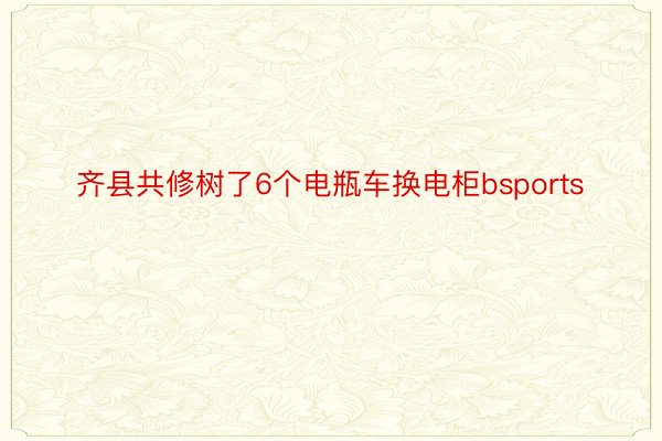 齐县共修树了6个电瓶车换电柜bsports